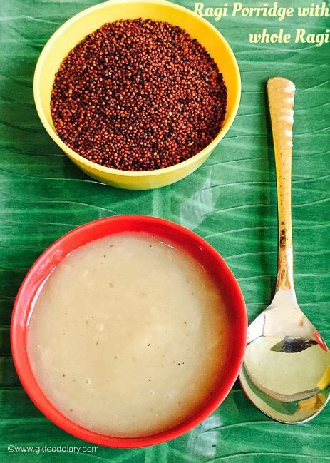 ragi porridge recipe for infants.